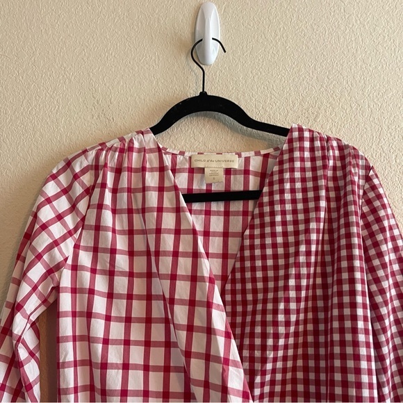 Anthropologie Child of the Universe Mixed Plaid Print Bodysuit Blouse Size Small - Picture 7 of 11